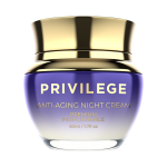 Privilege verjüngende Nachtcreme für Gesicht und Hals mit Kaffeebohnenextrakt / Privilege Anti-Aging Night Cream